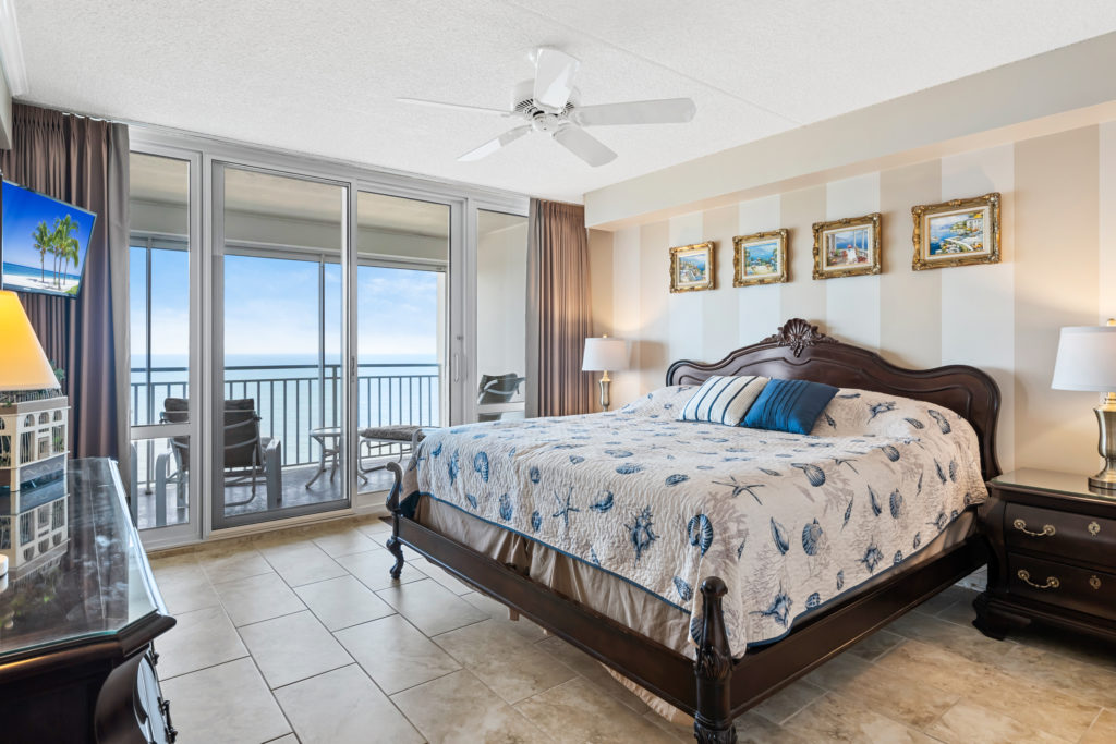 Master bedroom with sweeping ocean views.